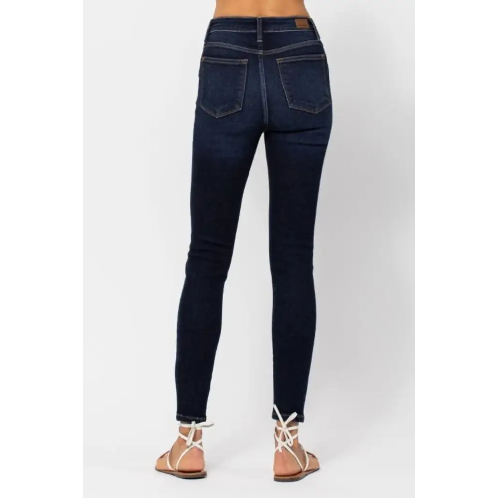 Judy Blue Full Size High Waist Handsand Skinny Jeans - Bottoms