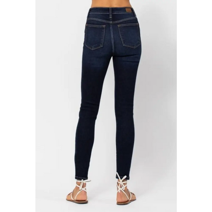 Judy Blue Full Size High Waist Handsand Skinny Jeans - Bottoms