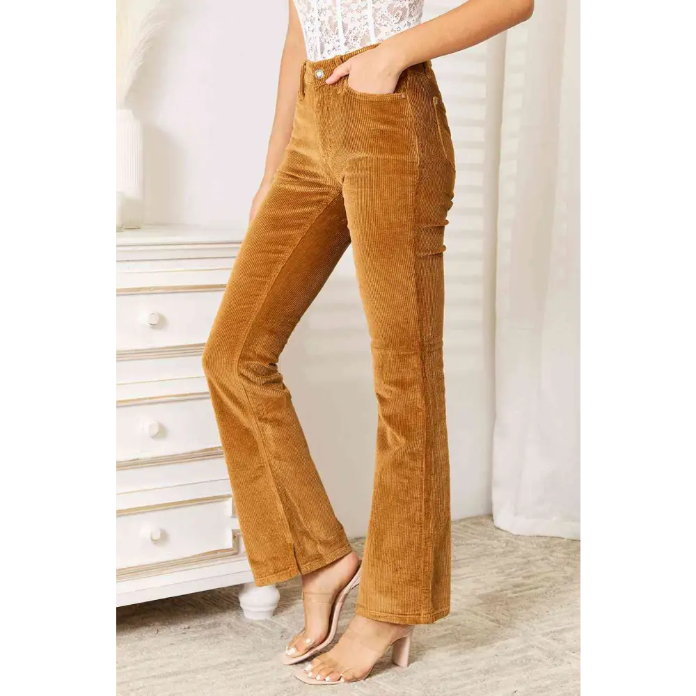 Judy Blue Full Size Mid Rise Corduroy Pants - Madi Gray Boutique