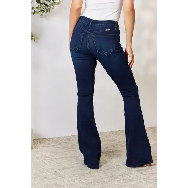 Kancan Full Size Mid Rise Flare Jeans