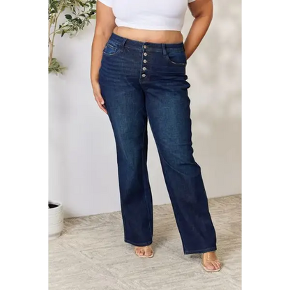 Kancan Full Size Mid Rise Flare Jeans