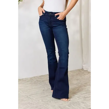 Kancan Full Size Mid Rise Flare Jeans