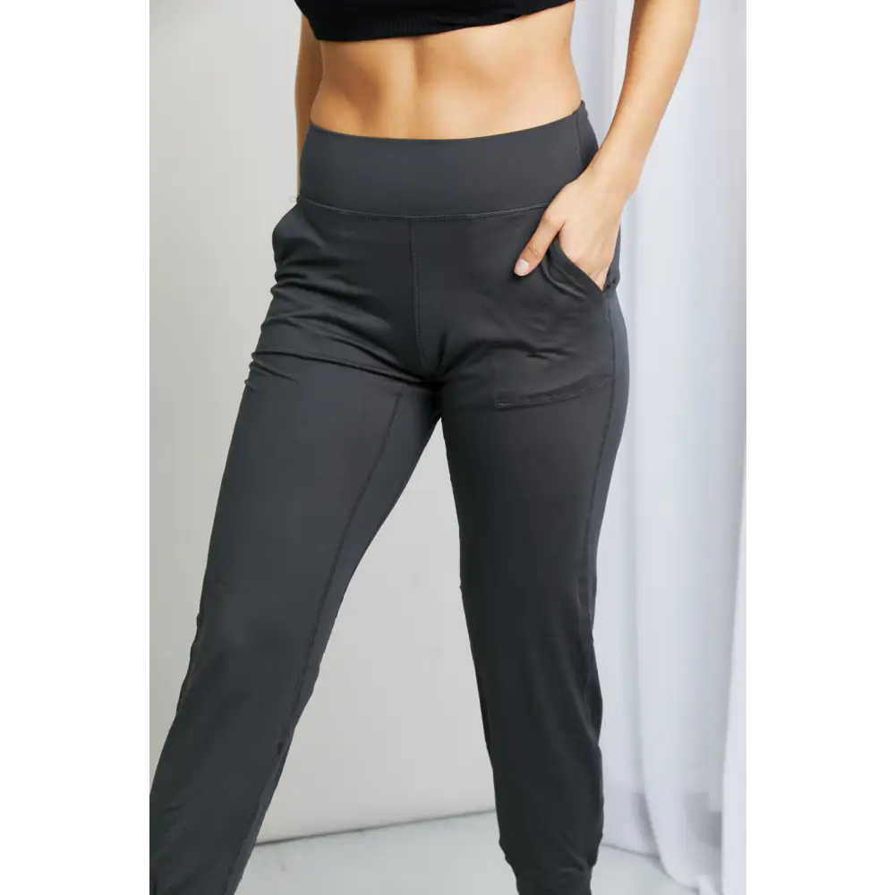 Leggings Depot Full Size Wide Waistband Cropped Joggers - Bottoms