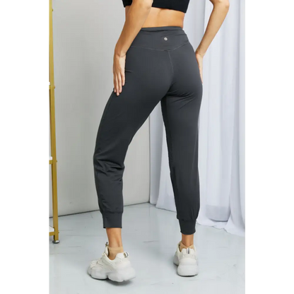 Leggings Depot Full Size Wide Waistband Cropped Joggers - Bottoms