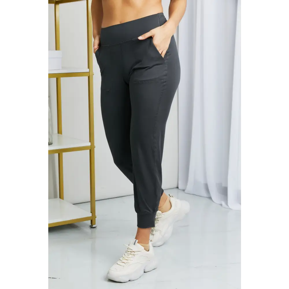 Leggings Depot Full Size Wide Waistband Cropped Joggers - Bottoms