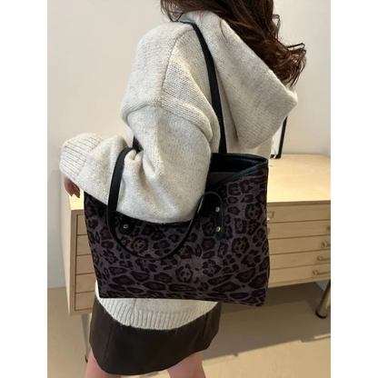 Leopard Polyester Tote Bag - Accessories