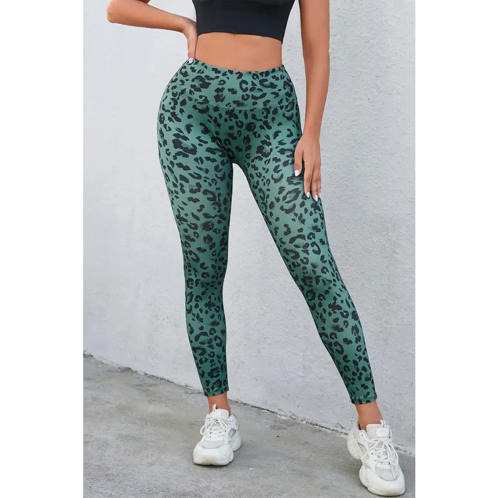 Leopard Print Wide Waistband Leggings - Madi Gray Boutique