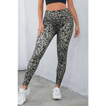 Leopard Print Wide Waistband Leggings - Madi Gray Boutique