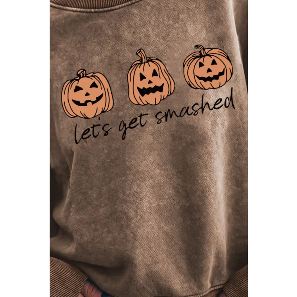 LET’S GET SMASHED Graphic Sweatshirt - Tops