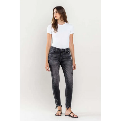 Lovervet Raw Hem Cropped Skinny Jeans - Bottoms