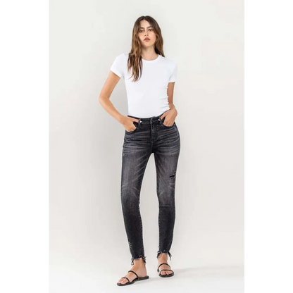 Lovervet Raw Hem Cropped Skinny Jeans - Bottoms