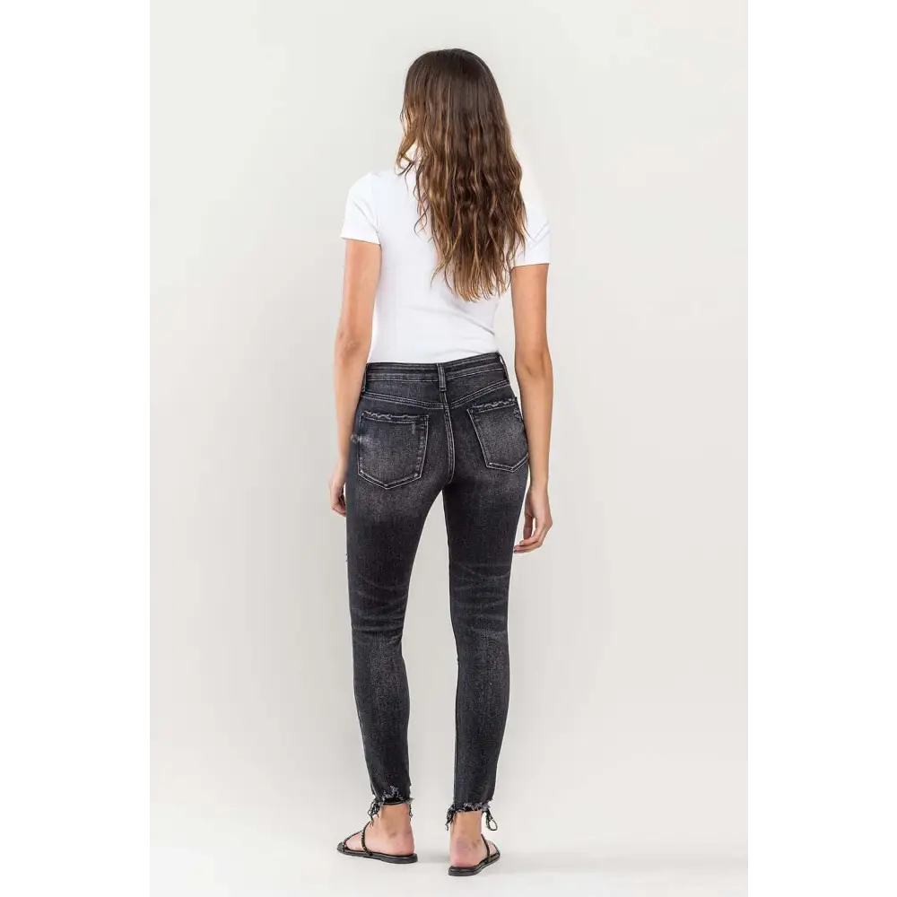 Lovervet Raw Hem Cropped Skinny Jeans - Bottoms