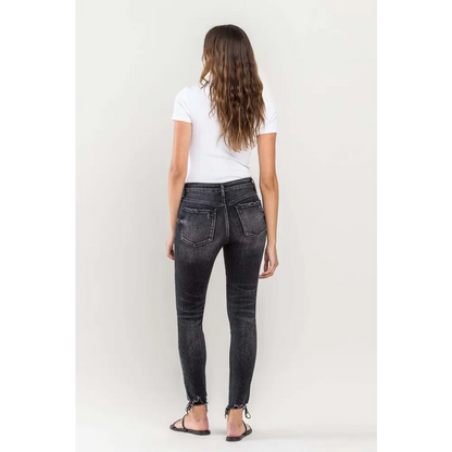 Lovervet Raw Hem Cropped Skinny Jeans - Bottoms