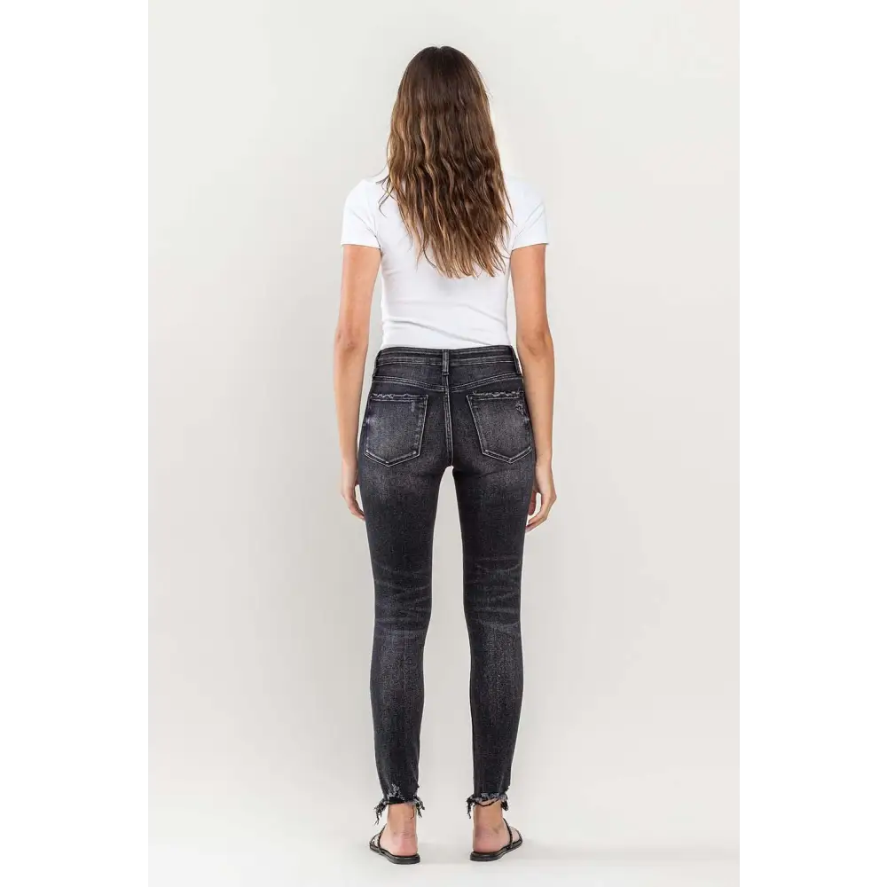 Lovervet Raw Hem Cropped Skinny Jeans - Bottoms