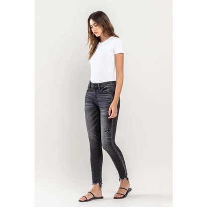 Lovervet Raw Hem Cropped Skinny Jeans - Bottoms