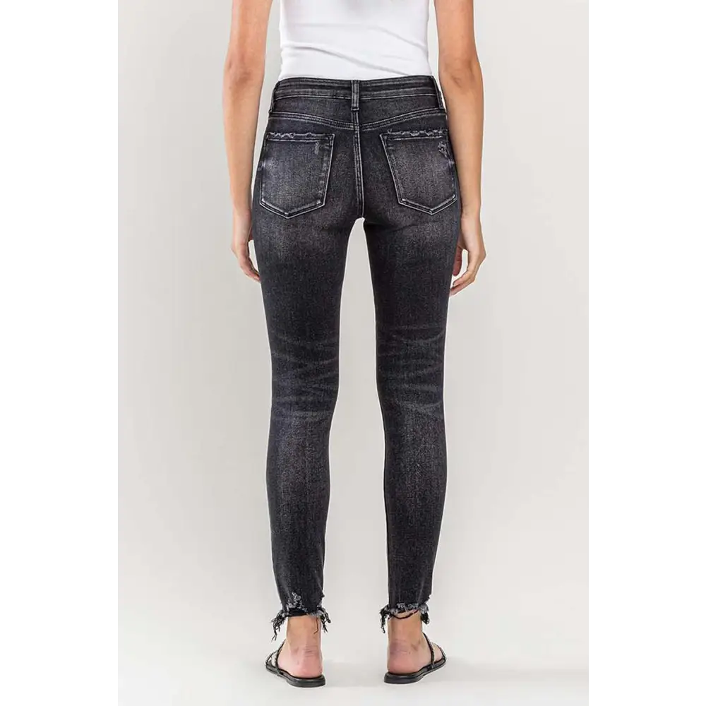 Lovervet Raw Hem Cropped Skinny Jeans - Bottoms