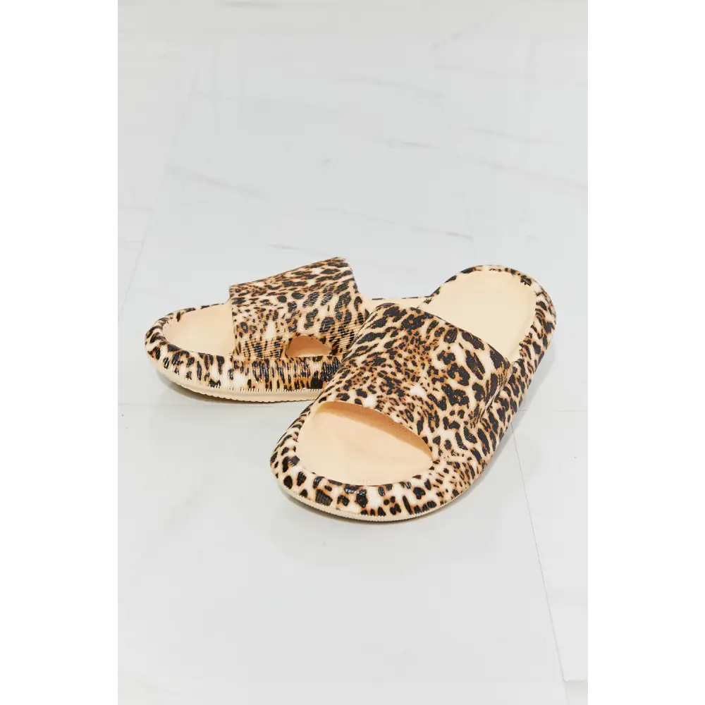 MMShoes Arms Around Me Open Toe Slide in Leopard - Madi Gray Boutique