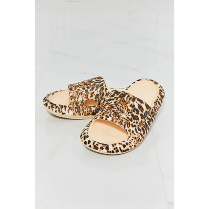 MMShoes Arms Around Me Open Toe Slide in Leopard - Madi Gray Boutique