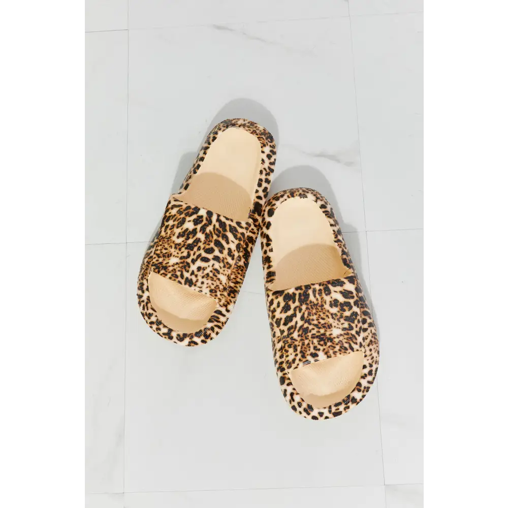 MMShoes Arms Around Me Open Toe Slide in Leopard - Madi Gray Boutique