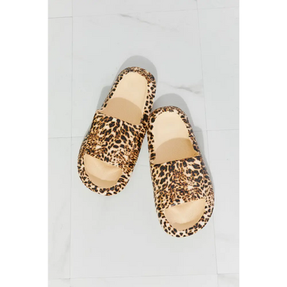 MMShoes Arms Around Me Open Toe Slide in Leopard - Madi Gray Boutique