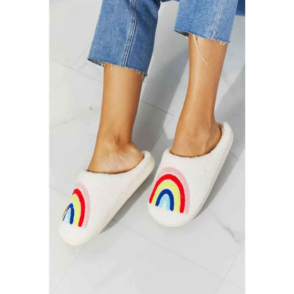 MMShoes Rainbow Plush Slipper - Madi Gray Boutique