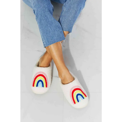 MMShoes Rainbow Plush Slipper - Madi Gray Boutique