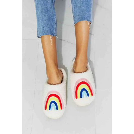 MMShoes Rainbow Plush Slipper - Madi Gray Boutique