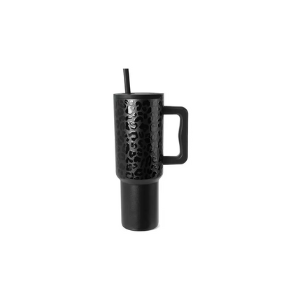 Multicolored stainless steel insulation cup quencher 40oz - Leopard Black - cup