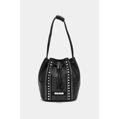 Nicole Lee USA Amy Studded Bucket Bag - Black / One Size