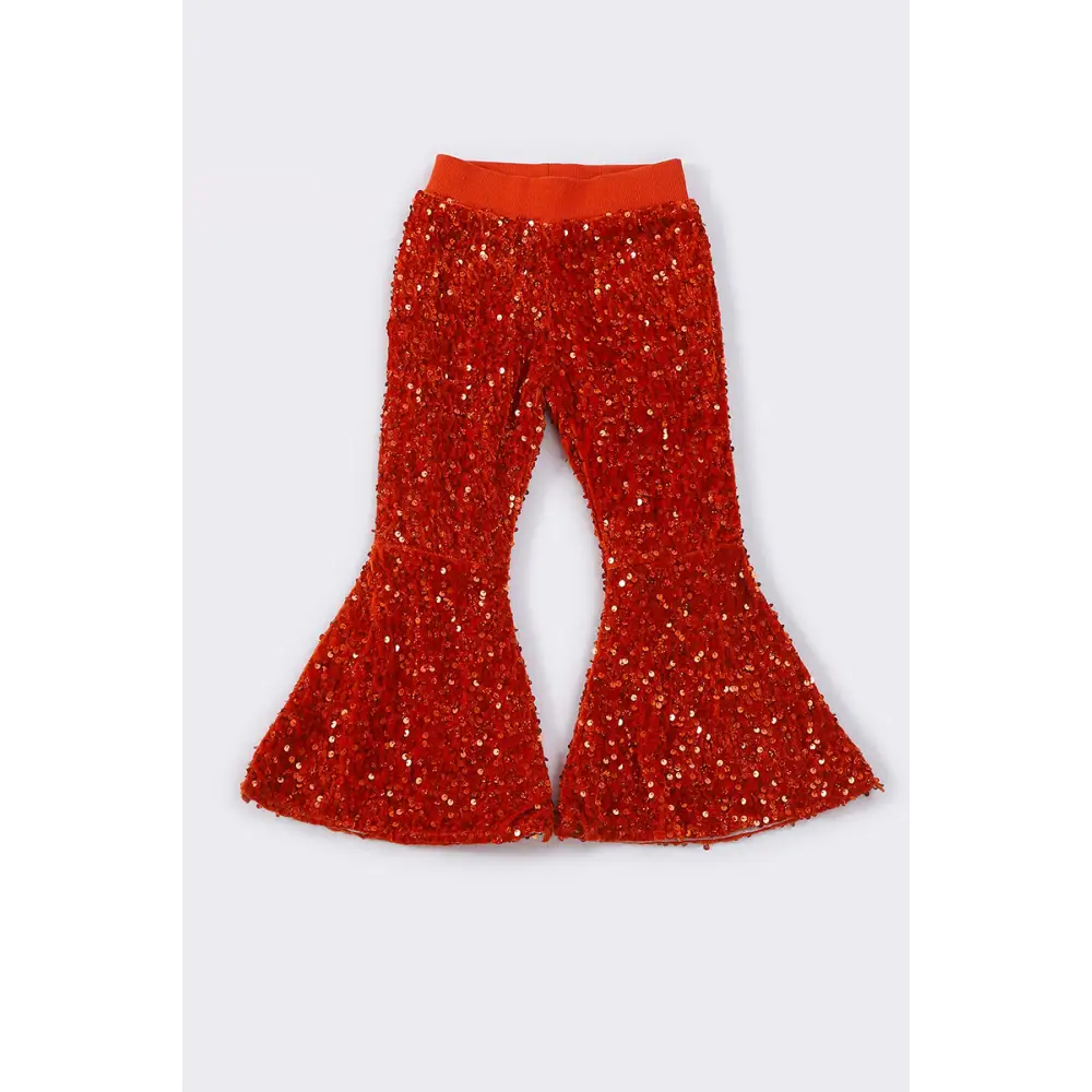 Orange sequin bell pants - Pants