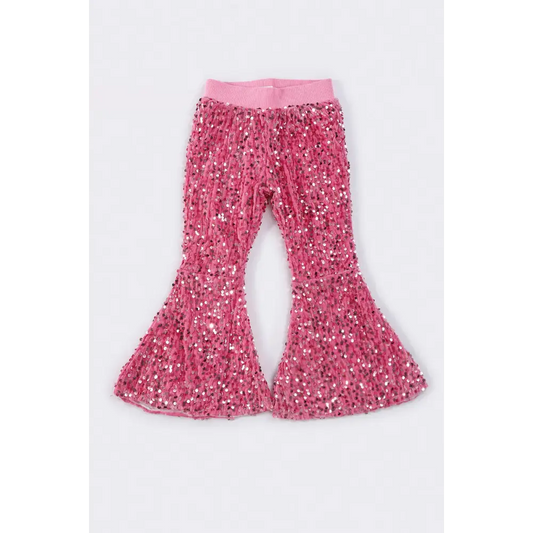 Pink sequin bell pants - Pants