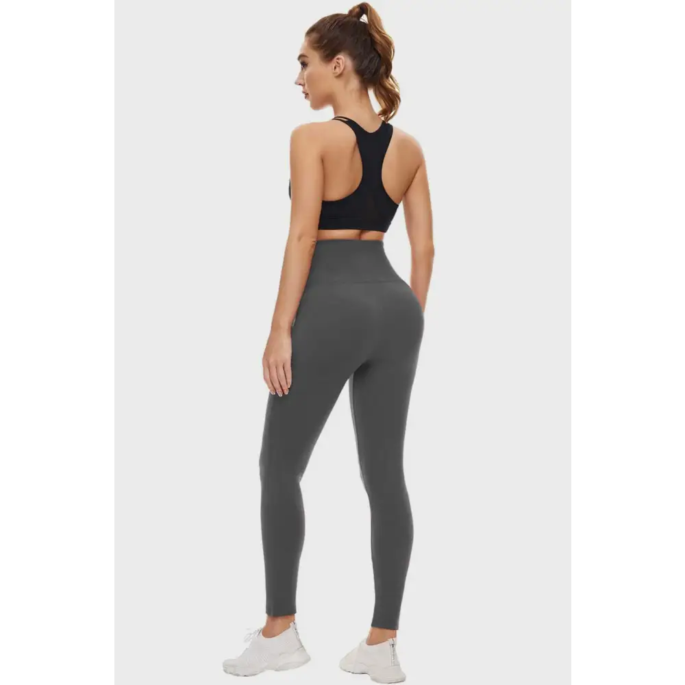 Pocketed High Waist Active Leggings - Bottoms