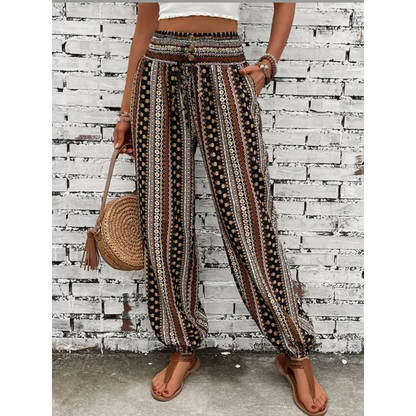 Printed High Waist Pants