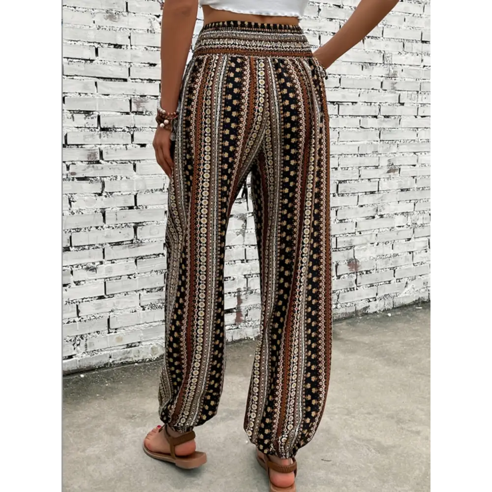 Printed High Waist Pants