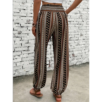 Printed High Waist Pants