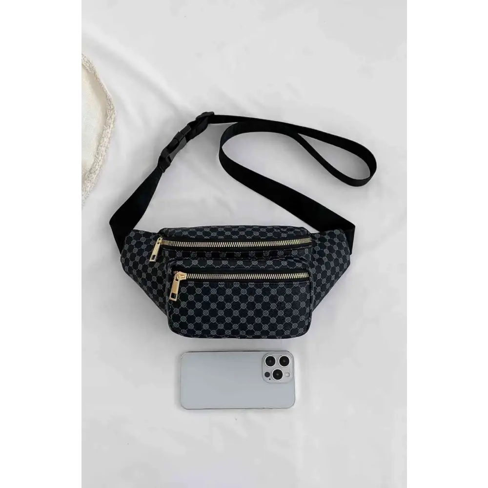 Printed PU Leather Sling Bag