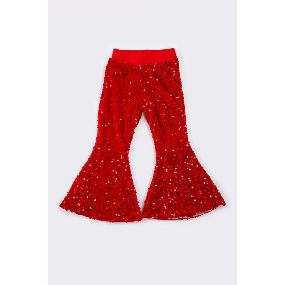 Red sequin bell pants - Pants