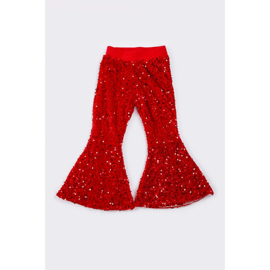 Red sequin bell pants - Pants