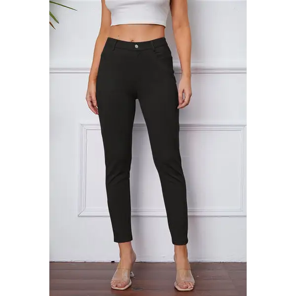 StretchyStitch Pants by Basic Bae - Black / S - Bottoms