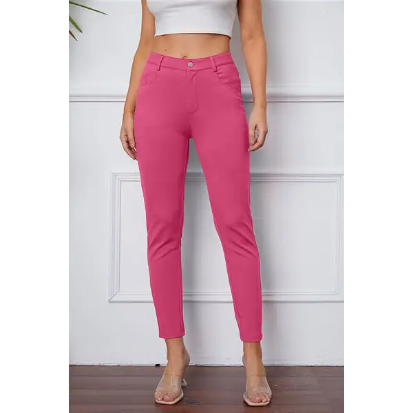 StretchyStitch Pants by Basic Bae - Fuchsia Pink / S - Bottoms