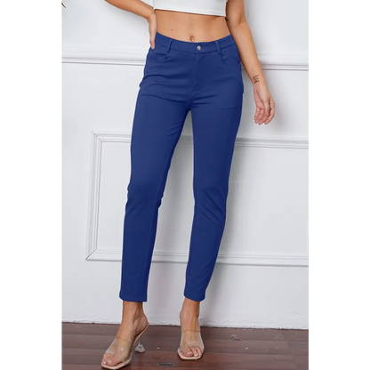 StretchyStitch Pants by Basic Bae - Royal Blue / 2XL - Bottoms