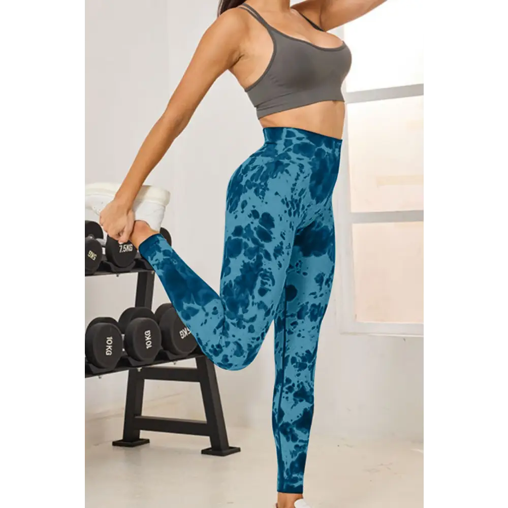 Tie-Dye High Waist Active Leggings - Bottoms