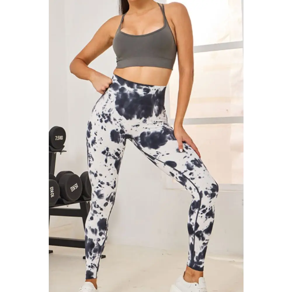 Tie-Dye High Waist Active Leggings - Bottoms