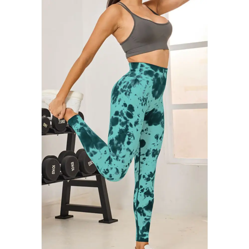 Tie-Dye High Waist Active Leggings - Bottoms