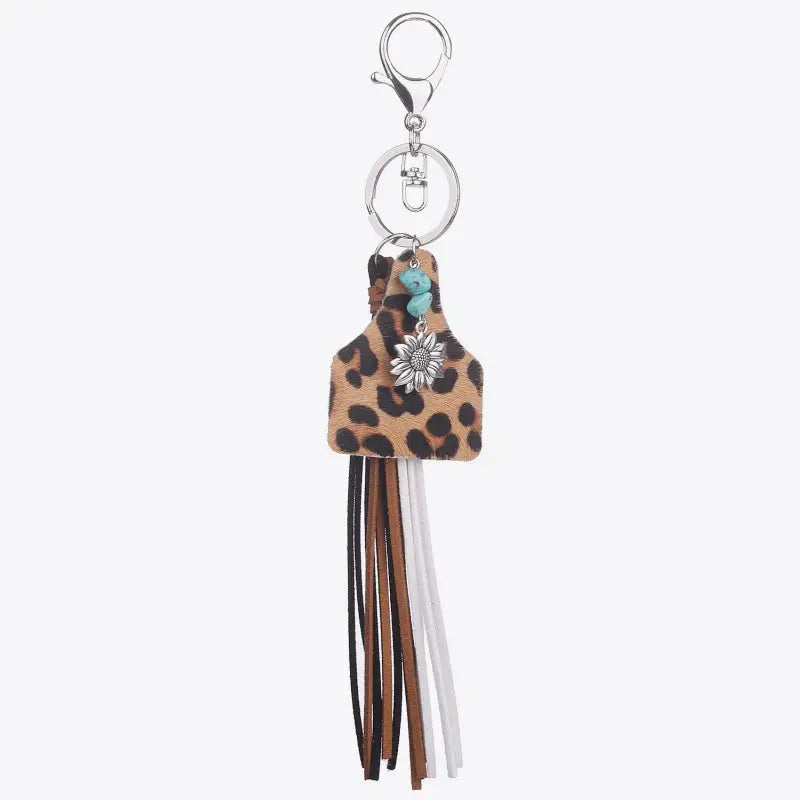 Turquoise Fringe Detail Key Chain - Madi Gray Boutique