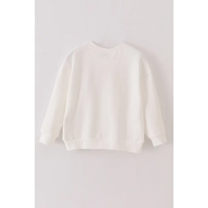 White mini embroidery mom&me sweatshirt - Top