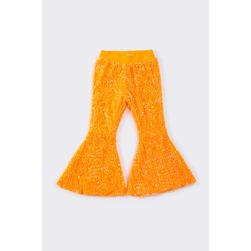 Yellow sequin bell pants - Pants