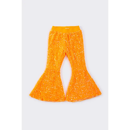 Yellow sequin bell pants - Pants